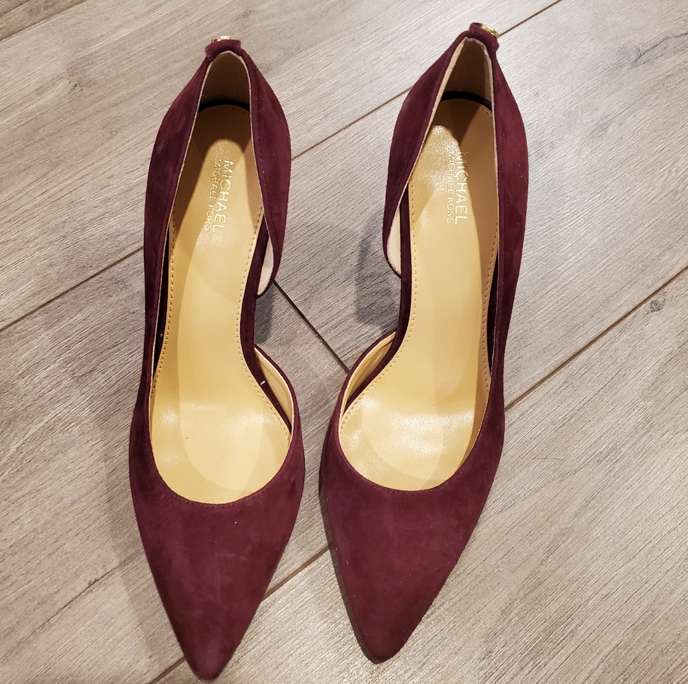 Michael Kors Burgundy heels, like new size 8
